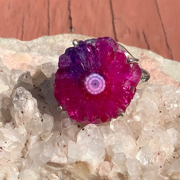 BOUTIQUE MULTI COLOR QUARTZ EYE 925 SILVER RING, 8 - Picture 3 of 13